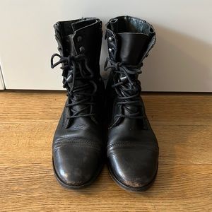All Saints Black Leather Boots